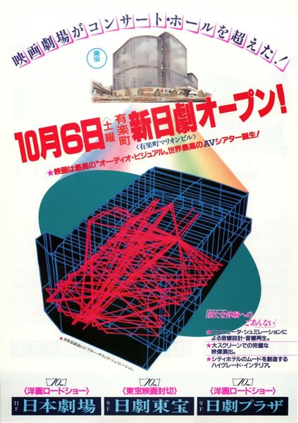 有楽町新日劇オープン！ (1984) original Japanese theatrical chirashi flyer