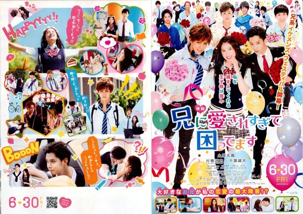 Troubled by My Brother's Excessive Love (2017) original Japanese theatrical chirashi flyer