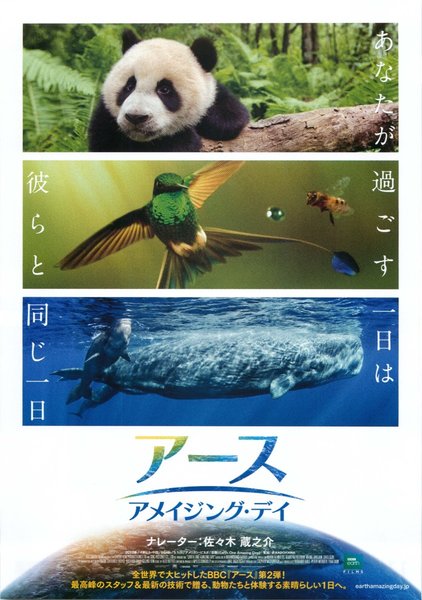 Earth: One Amazing Day (2017) original Japanese theatrical chirashi flyer