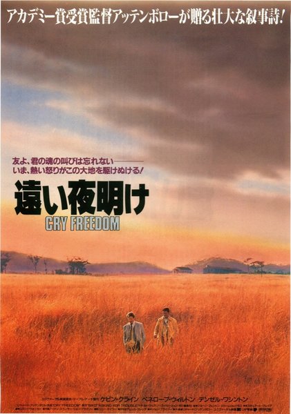 CRY FREEDOM (1987) original Japanese theatrical chirashi flyer