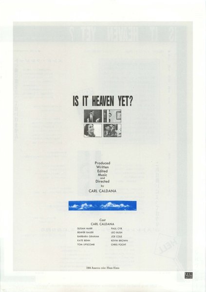 IS IT HEAVEN YET? (1984) original Japanese theatrical chirashi flyer