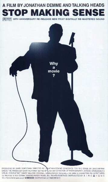 STOP MAKING SENSE (1984) original Japanese theatrical chirashi flyer