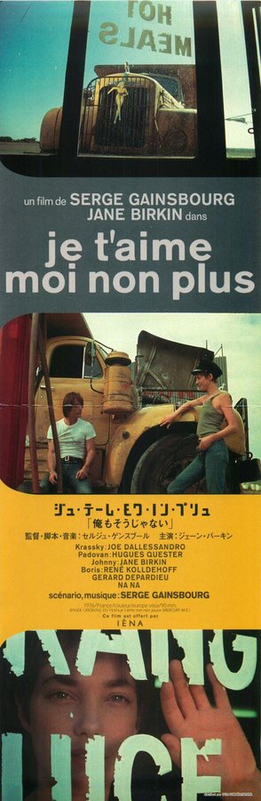 JE T'AIME, MOI NON PLUS (1975) original Japanese theatrical chirashi flyer