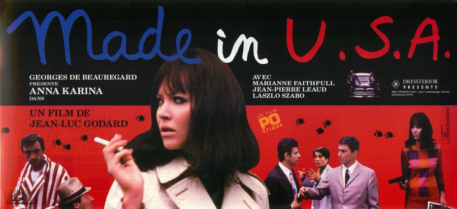 made in U.S.A (1971) original Japanese theatrical chirashi flyer