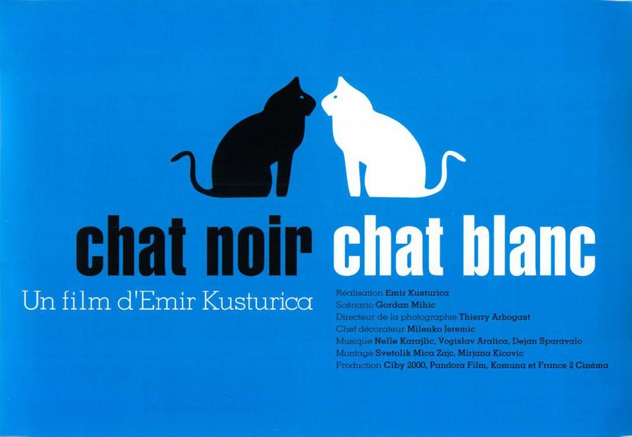 CHAT NOIR, CHAT BLANC (1998) original Japanese theatrical chirashi flyer