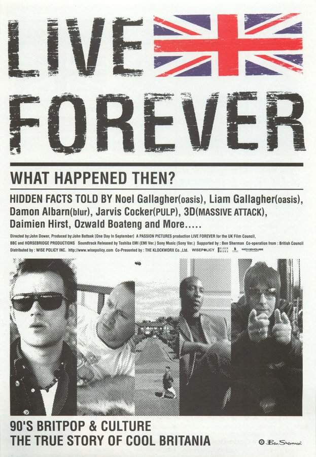 LIVE FOREVER (2004) original Japanese theatrical chirashi flyer