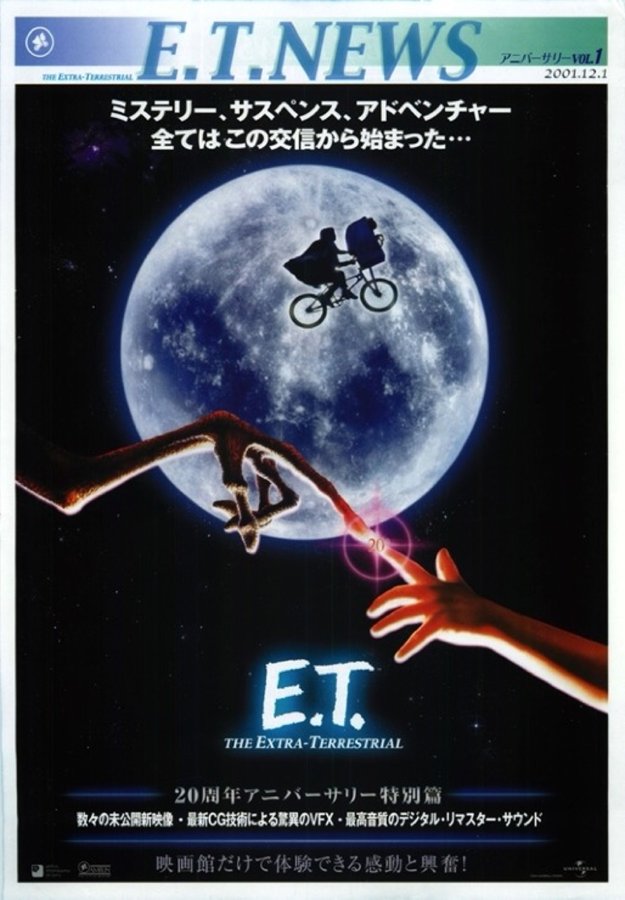 E.T. the Extra-Terrestrial (1982) original Japanese theatrical chirashi flyer
