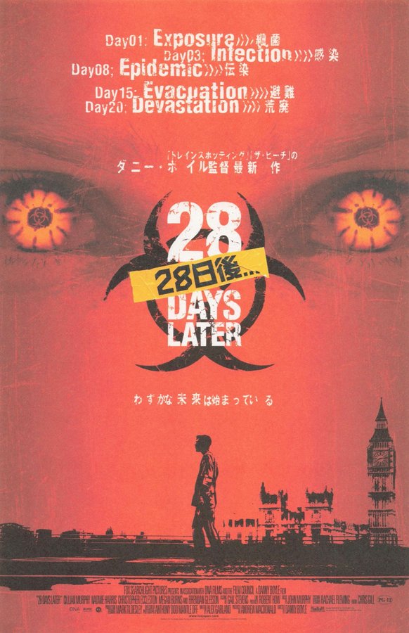 28 Days Later... (2002) original Japanese theatrical chirashi flyer