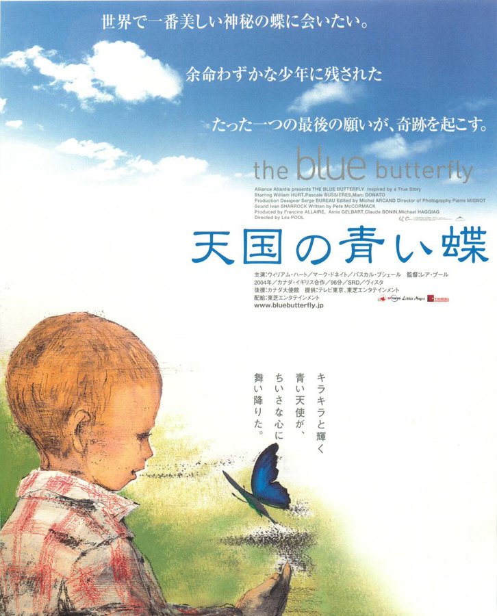 THE BLUE BUTTERFLY (2004) original Japanese theatrical chirashi flyer