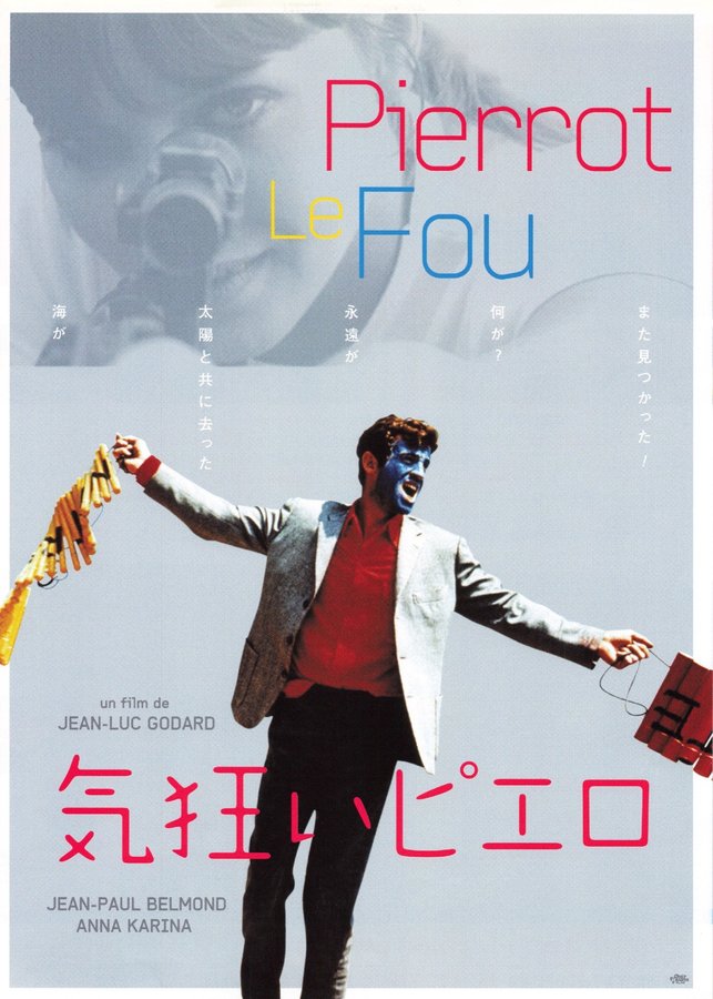 Pierrot le Fou (1965) original Japanese theatrical chirashi flyer