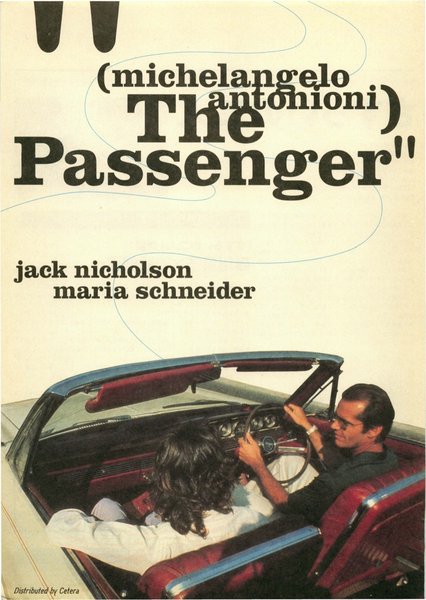 The Passenger (1974) original Japanese theatrical chirashi flyer