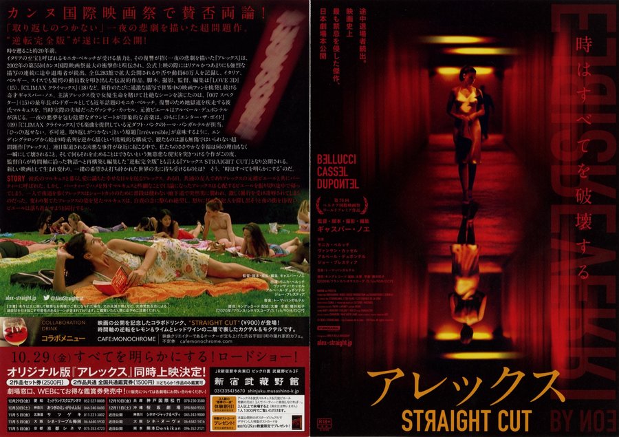 IRREVERSIBLE (2002) original Japanese theatrical chirashi flyer
