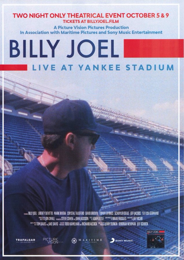 Billy Joel: Live at Yankee Stadium (2022) original Japanese theatrical chirashi flyer