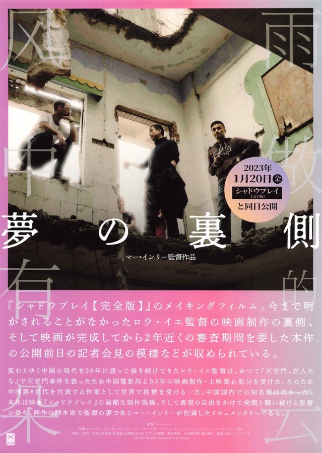 Behind the Dream: A Documentary on the Shadow Play (2019) original Japanese theatrical chirashi flyer
