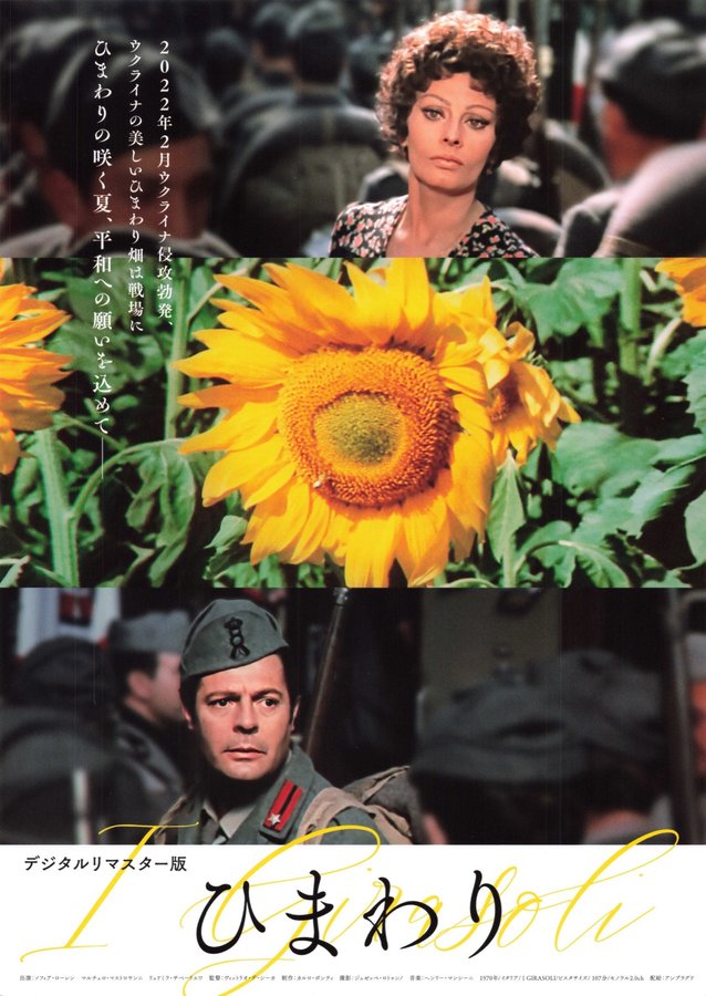 I girasoli (1970) original Japanese theatrical chirashi flyer