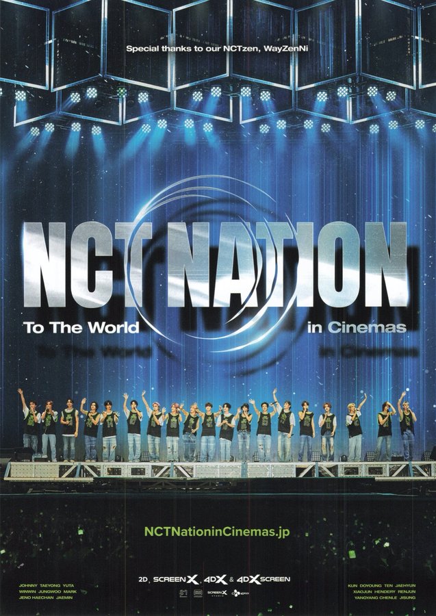 NCT NATION : To The World in Cinemas (2023) original Japanese theatrical chirashi flyer