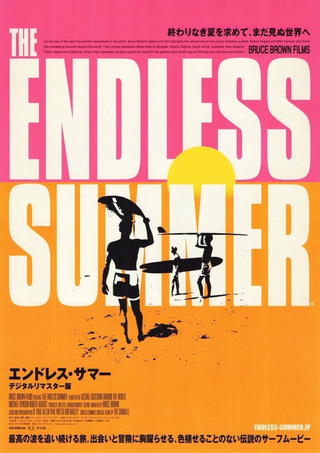 The Endless Summer (1964) original Japanese theatrical chirashi flyer