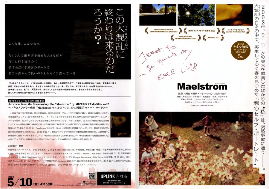 Maelstrom (2022) original Japanese theatrical chirashi flyer