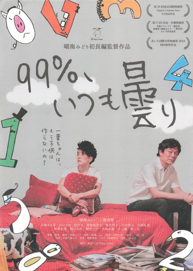 99％、いつも曇り (2023) original Japanese theatrical chirashi flyer