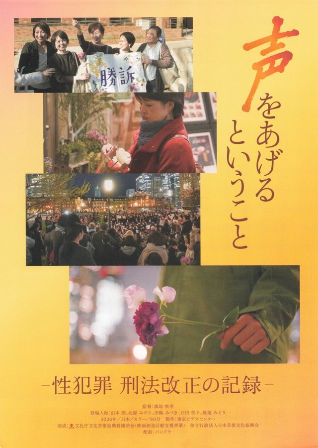 声をあげるということ　ー性犯罪 刑法改正の記録ー (2026) original Japanese theatrical chirashi flyer
