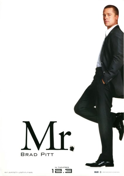 Mr. & Mrs. Smith (2005) original Japanese theatrical chirashi flyer