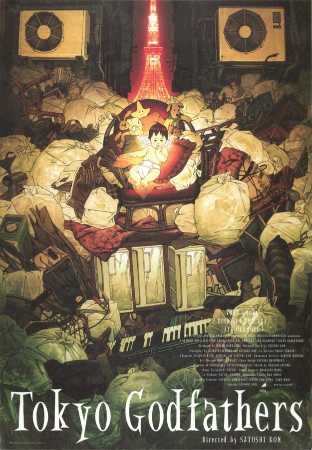 Tokyo Godfathers (2003) original Japanese theatrical chirashi flyer