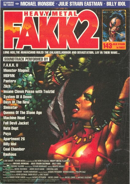 HEAVY METAL F.A.K.K.2 (1999) original Japanese theatrical chirashi flyer