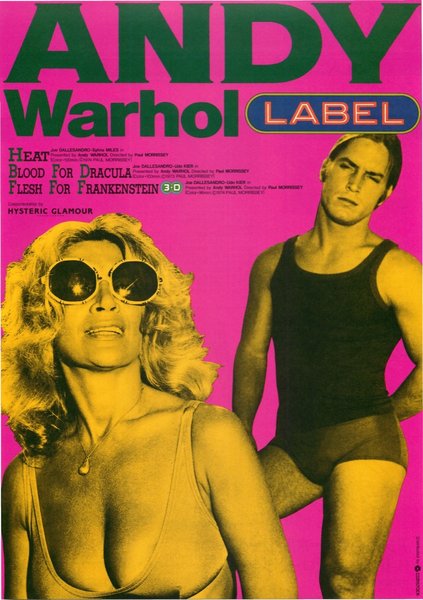 ANDY Warhol label (1995) original Japanese theatrical chirashi flyer