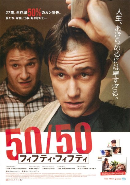 FIFTY/FIFTY (2011) original Japanese theatrical chirashi flyer