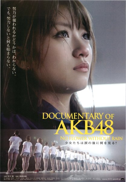 DOCUMENTARY OF AKB48 NO FLOWER WITHOUT RAIN (2013) original Japanese theatrical chirashi flyer