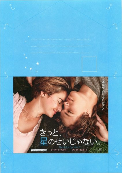 The Fault in Our Stars (2014) original Japanese theatrical chirashi flyer