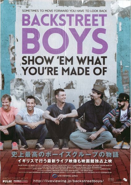 Backstreet Boys: Show 'Em What You're Made Of (2015) original Japanese theatrical chirashi flyer