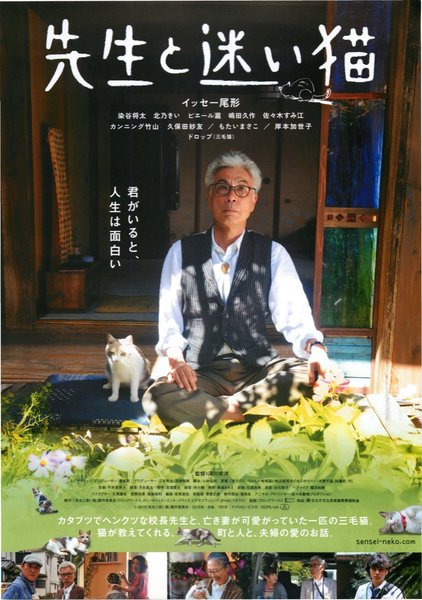 先生と迷い猫 (2015) original Japanese theatrical chirashi flyer