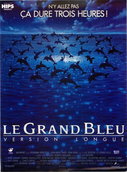 LE GRAND BLEU: VERSION LONGUE (1988) original Japanese theatrical chirashi flyer