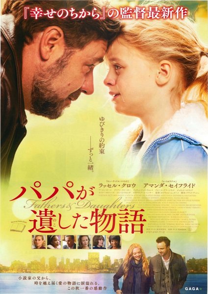 Fathers & Daughters (2015) original Japanese theatrical chirashi flyer